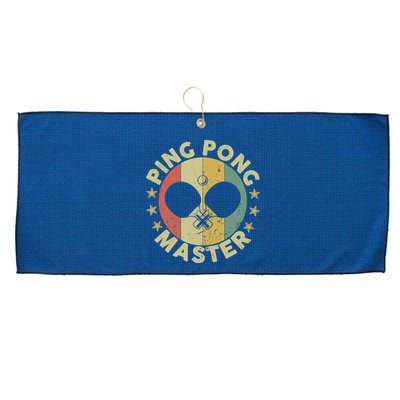 Ping Pong Master Champion Table Tennis Coach Paddle Player Large Microfiber Waffle Golf Towel