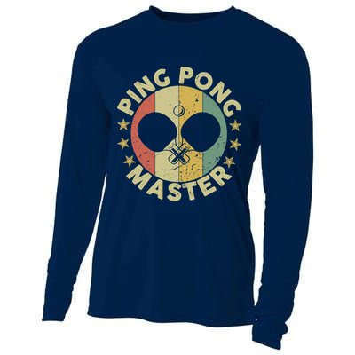 Ping Pong Master Champion Table Tennis Coach Paddle Player Cooling Performance Long Sleeve Crew