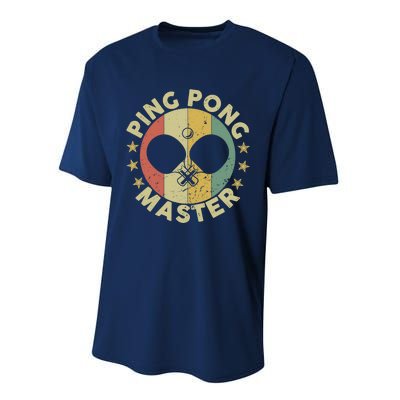 Ping Pong Master Champion Table Tennis Coach Paddle Player Performance Sprint T-Shirt