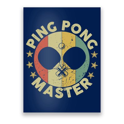 Ping Pong Master Champion Table Tennis Coach Paddle Player Poster