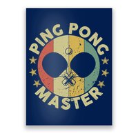 Ping Pong Master Champion Table Tennis Coach Paddle Player Poster