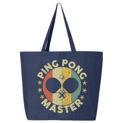 Ping Pong Master Champion Table Tennis Coach Paddle Player 25L Jumbo Tote