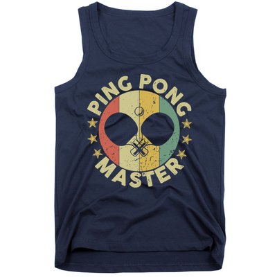 Ping Pong Master Champion Table Tennis Coach Paddle Player Tank Top