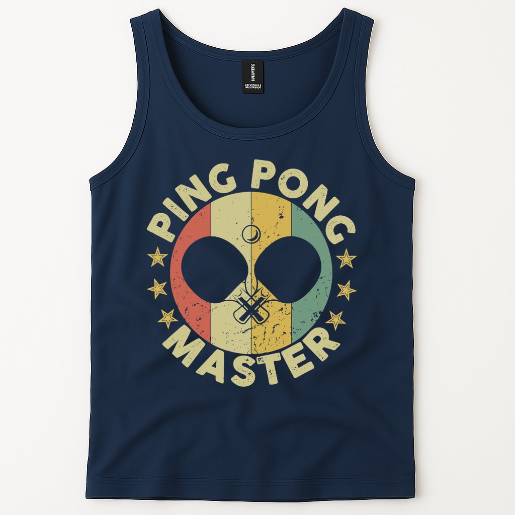 Ping Pong Master Champion Table Tennis Coach Paddle Player Tank Top