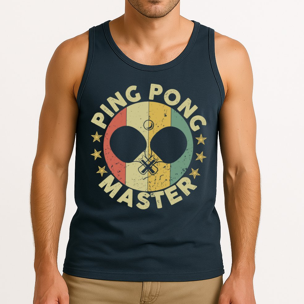 Ping Pong Master Champion Table Tennis Coach Paddle Player Tank Top