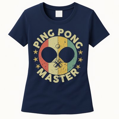 Ping Pong Master Champion Table Tennis Coach Paddle Player Womens T-Shirt