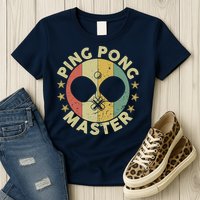 Ping Pong Master Champion Table Tennis Coach Paddle Player Womens T-Shirt