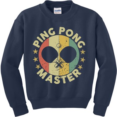 Ping Pong Master Champion Table Tennis Coach Paddle Player Kids Sweatshirt