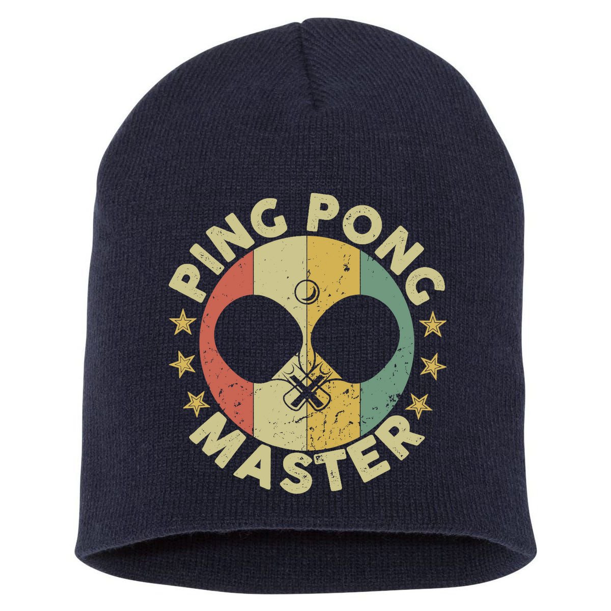 Ping Pong Master Champion Table Tennis Coach Paddle Player Short Acrylic Beanie