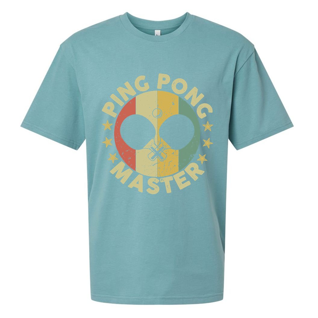 Ping Pong Master Champion Table Tennis Coach Paddle Player Sueded Cloud Jersey T-Shirt