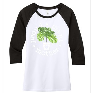 Proud Plant Mother Plant Mama Plant Women's Tri-Blend 3/4-Sleeve Raglan Shirt