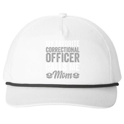 Proud Police Mom Correctional Officer Son Gift Snapback Five-Panel Rope Hat