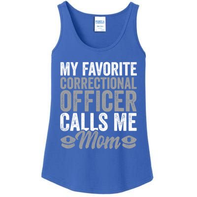 Proud Police Mom Correctional Officer Son Gift Ladies Essential Tank