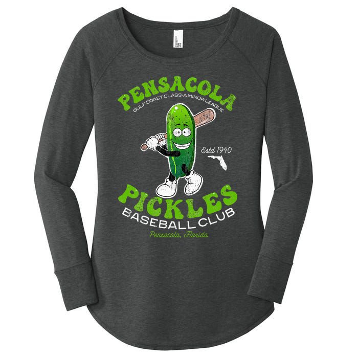 Pensacola Pickles Minor League Retro Baseball Team Women's Perfect Tri Tunic Long Sleeve Shirt