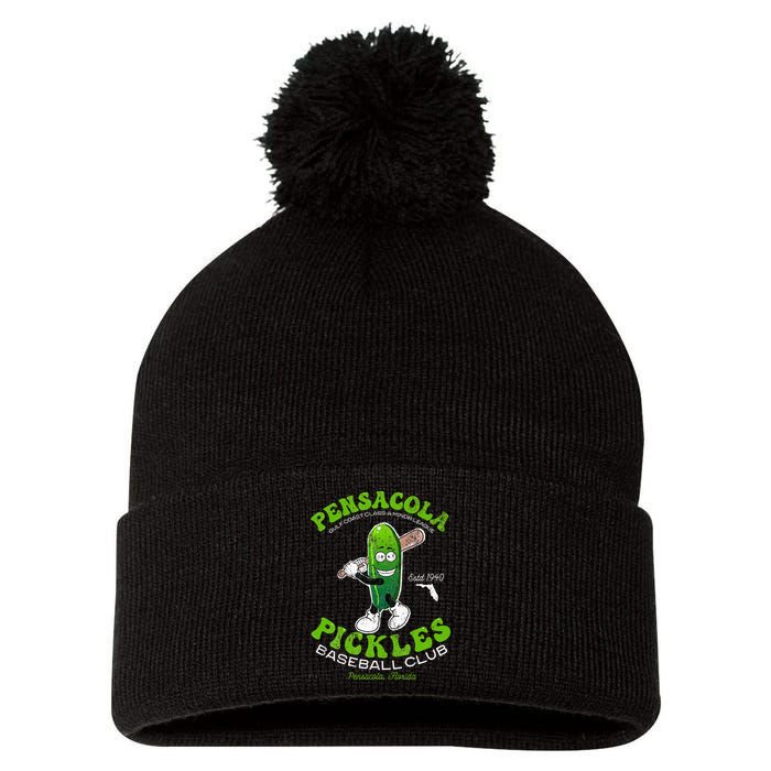 Pensacola Pickles Minor League Retro Baseball Team Pom Pom 12in Knit Beanie