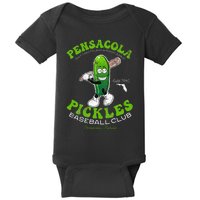 Pensacola Pickles Minor League Retro Baseball Team Baby Bodysuit