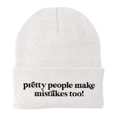 Pretty People Make Mistakes Too Funny Quote Knit Cap Winter Beanie