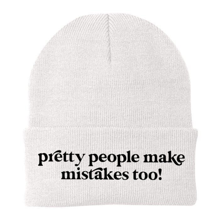 Pretty People Make Mistakes Too Funny Quote Knit Cap Winter Beanie