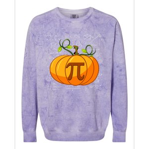 Pumpkin Pie Math Happy Halloween Thanksgiving Pi Day Gift Colorblast Crewneck Sweatshirt