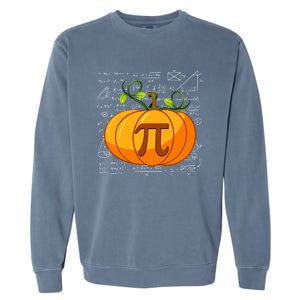 Pumpkin Pie Math Happy Halloween Thanksgiving Pi Day Gift Garment-Dyed Sweatshirt