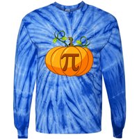 Pumpkin Pie Math Happy Halloween Thanksgiving Pi Day Gift Tie-Dye Long Sleeve Shirt