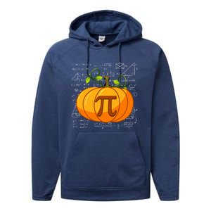 Pumpkin Pie Math Happy Halloween Thanksgiving Pi Day Gift Performance Fleece Hoodie