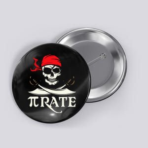 Pirate Pi Mathematical Skull Captain Funny Pi Day Button