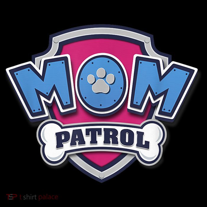 P.A.W. P.A.T.R.O.L MotherS Day Mom Patrol Badge Tall T-Shirt