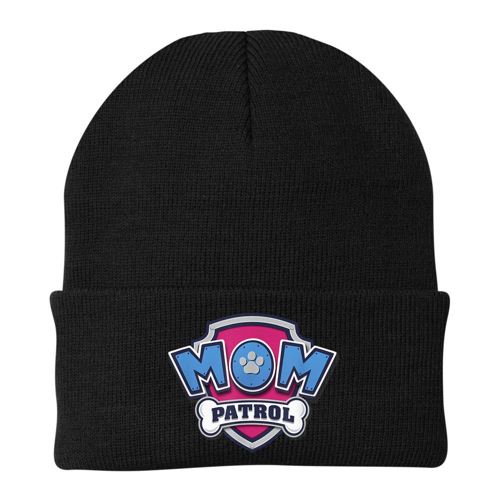  MotherS Day Mom Patrol Badge Beanie
