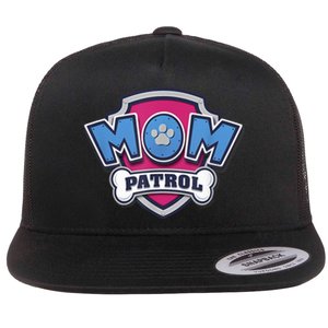 P.A.W. P.A.T.R.O.L MotherS Day Mom Patrol Badge Flat Bill Trucker Hat