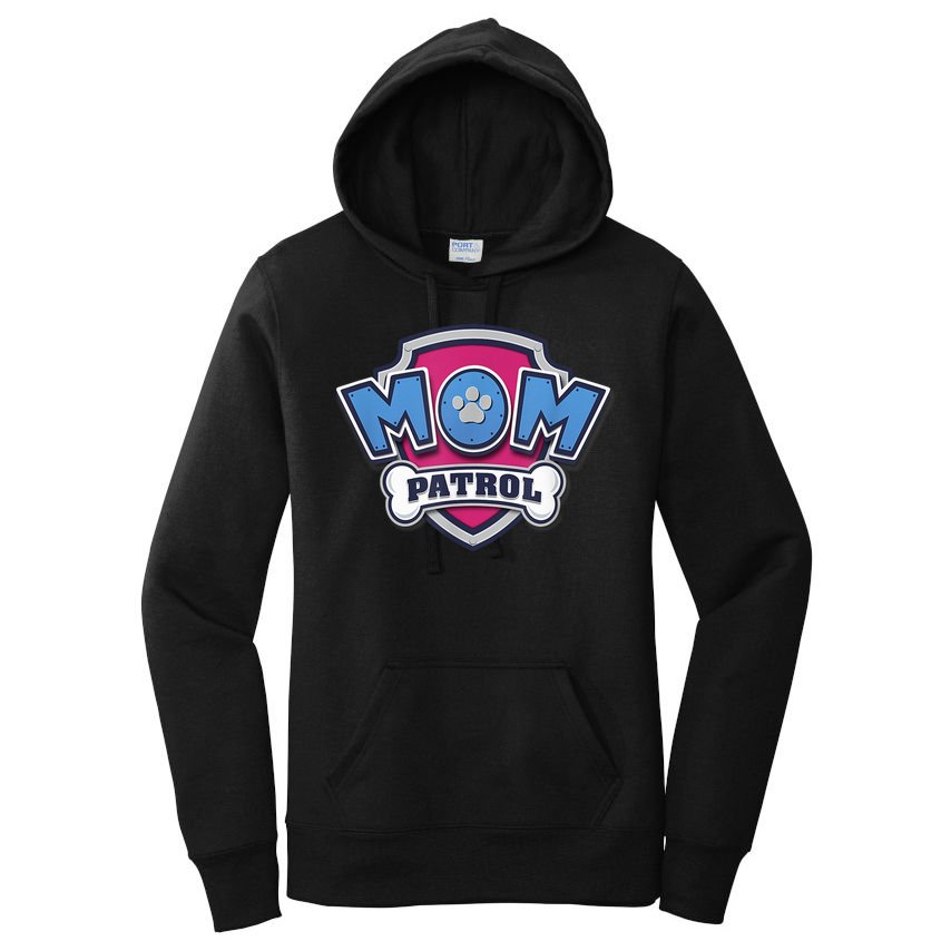 MotherS Day Mom Patrol Badge Women's Pullover Hoodie