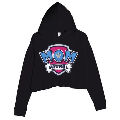  MotherS Day Mom Patrol Badge Crop Fleece Hoodie