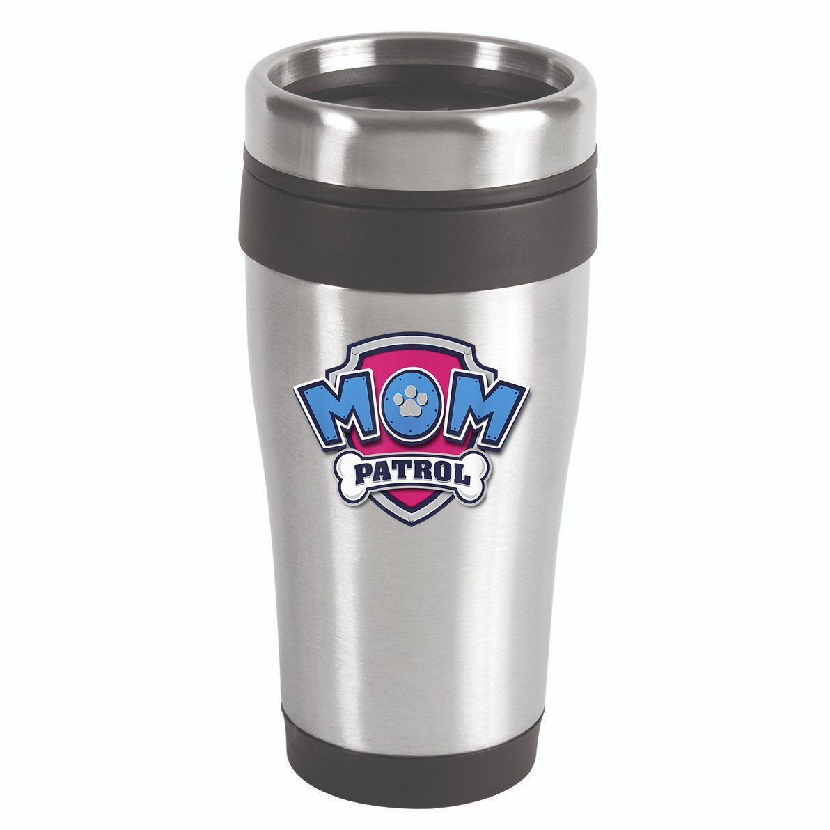  MotherS Day Mom Patrol Badge 16oz Travel Tumbler
