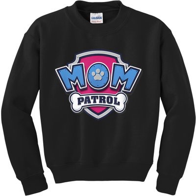  MotherS Day Mom Patrol Badge Kids Sweatshirt