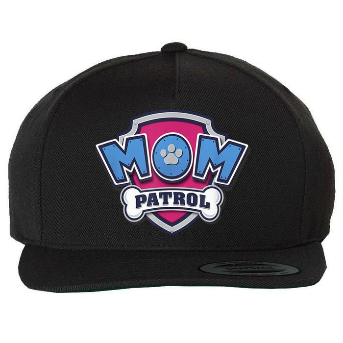 P.A.W. P.A.T.R.O.L MotherS Day Mom Patrol Badge Wool Snapback Cap