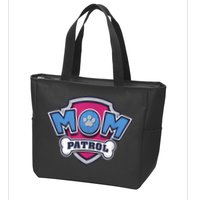 P.A.W. P.A.T.R.O.L MotherS Day Mom Patrol Badge Zip Tote Bag