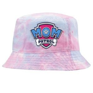 P.A.W. P.A.T.R.O.L MotherS Day Mom Patrol Badge Tie-Dyed Bucket Hat