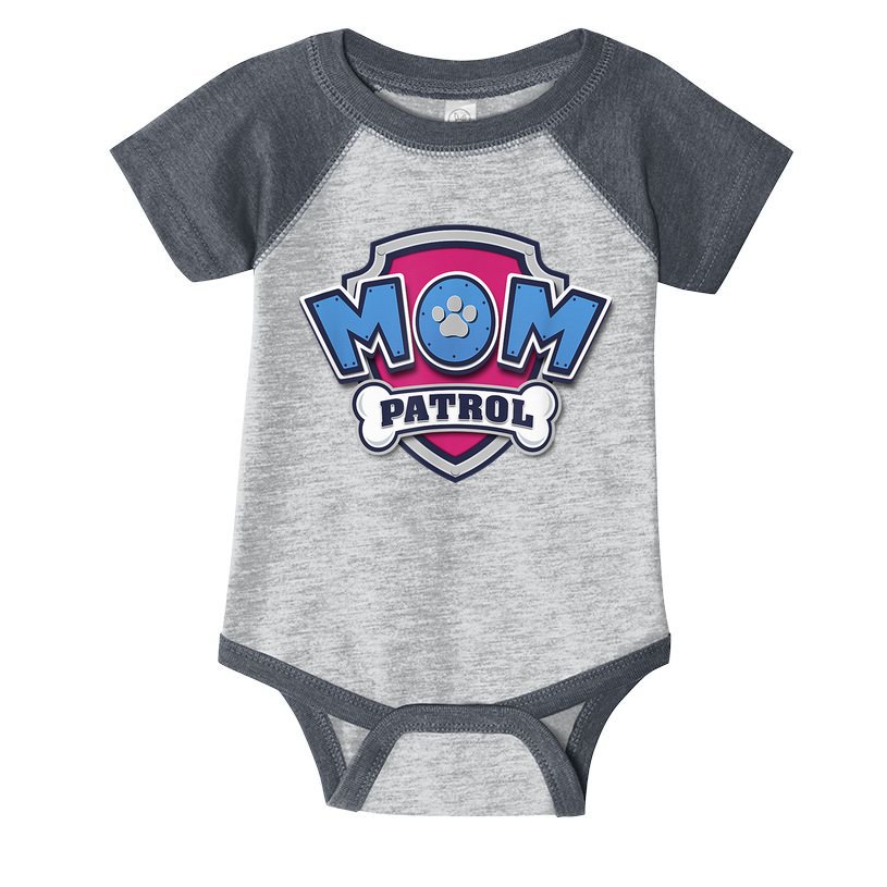  MotherS Day Mom Patrol Badge Infant Baby Jersey Bodysuit