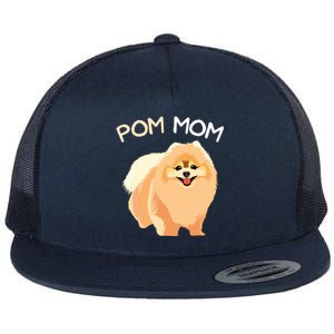 Pomeranian Pom Mom Pomeranian Mama Woman Flat Bill Trucker Hat