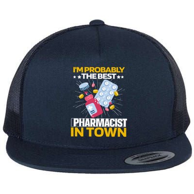 Pharmacy Pills Medicine Dispensary Cool Gift Pharmacist Gift Flat Bill Trucker Hat