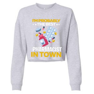 Pharmacy Pills Medicine Dispensary Cool Gift Pharmacist Gift Cropped Pullover Crew