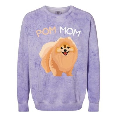 Pomeranian Pom Mom Dog Mama Colorblast Crewneck Sweatshirt