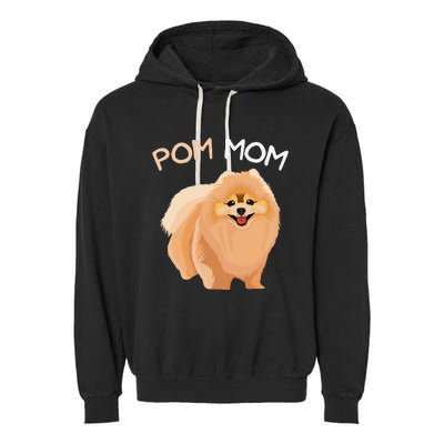 Pomeranian Pom Mom Dog Mama Garment-Dyed Fleece Hoodie