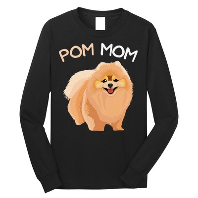 Pomeranian Pom Mom Dog Mama Long Sleeve Shirt