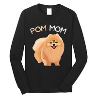 Pomeranian Pom Mom Dog Mama Long Sleeve Shirt