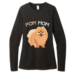 Pomeranian Pom Mom Dog Mama Womens CVC Long Sleeve Shirt