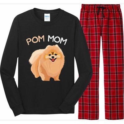 Pomeranian Pom Mom Dog Mama Long Sleeve Pajama Set