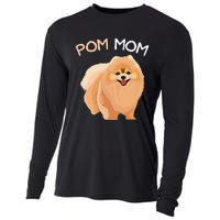 Pomeranian Pom Mom Dog Mama Cooling Performance Long Sleeve Crew