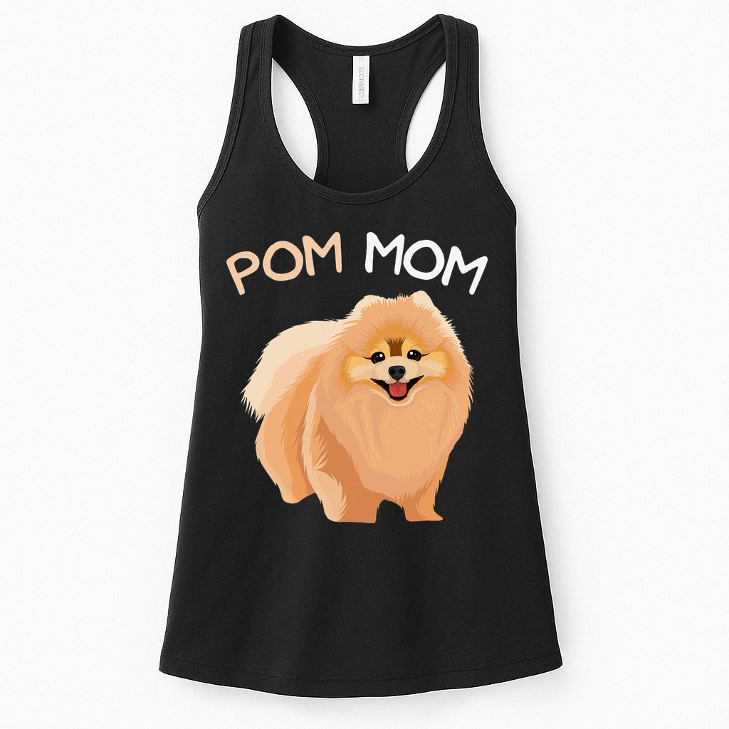 Pomeranian Pom Mom Dog Mama Womens Tank Top