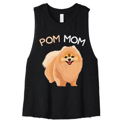 Pomeranian Pom Mom Dog Mama Women's Racerback Cropped Tank